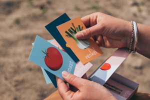 Tafelkaartjes met groente en fruit  - Spel voor de kinderopvang